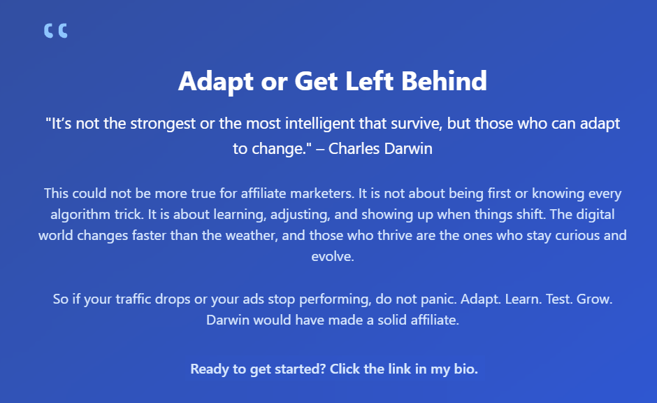 Adapt or Get Left Behind: Why Flexibility Wins in Affiliate Marketing